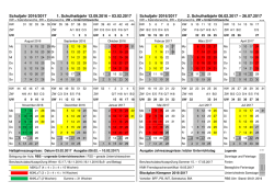 Schuljahr 2016/2017 1. Schulhalbjahr 12.09.2016 &ndash; 03.02