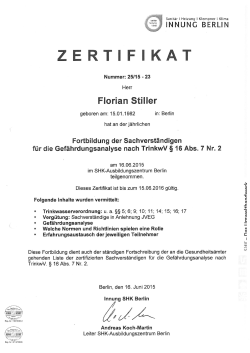 ZERTIFIKAT - aluta Wärmetechnik Berlin