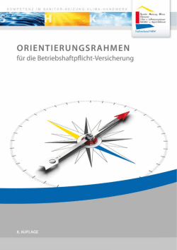 Neu: 8. Orientierungsrahmen SHK Fachverband NRW