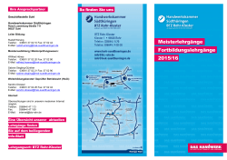 Flyer Deckblatt Meister-Fortbildung