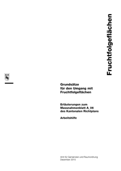 Grunds&auml;tze f&uuml;r den Umgang mit Fruchtfolgfl&auml;che
