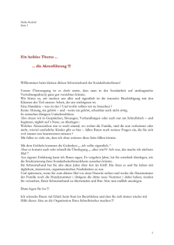 Ein heikles Thema