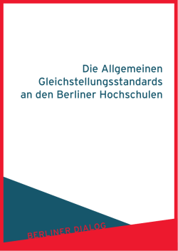 Die Allgemeinen Gleichstellungsstandards an den Berliner