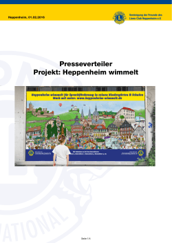 Presseverteiler Projekt: Heppenheim wimmelt