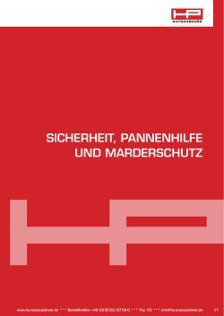 SICHERHEIT, PANNENHILFE UND MARDERSCHUTZ