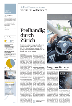 Selbstfahrende Autos: Nordwestschweiz 13.5.2015