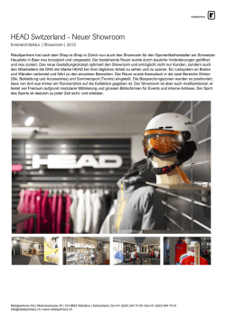 HEAD Switzerland - Neuer Showroom