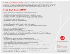 Head SAP Basis (M/W)
