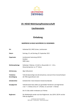 19. HEAD Mehrkampfmeisterschaft Liechtenstein Einladung