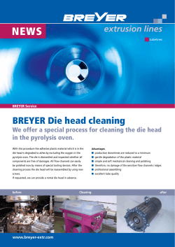 BREYER Die head cleaning - BREYER GmbH Maschinenfabrik