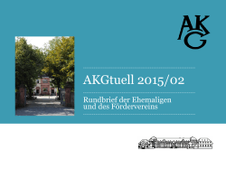 AKGtuell 2015/02 - Altes Kurfürstliches Gymnasium