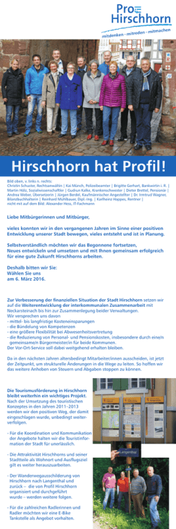 Hirschhorn hat Profil!