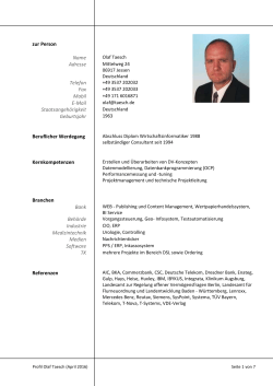 Profil - IT Consultant Olaf Taesch