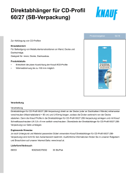 Direktabh&auml;nger f&uuml;r CD-Profil 60/27 (SB-Verpackung)