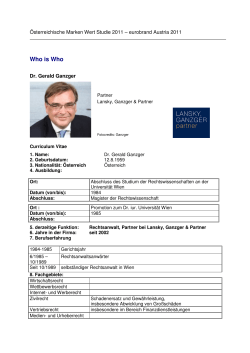 Who is Who_Dr. Gerald Ganzger