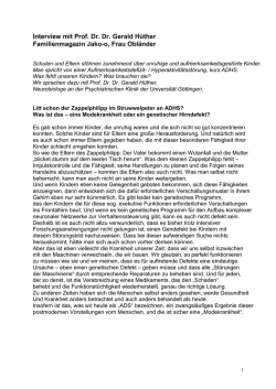 Interview mit Prof. Dr. Dr. Gerald Hüther Familienmagazin Jako