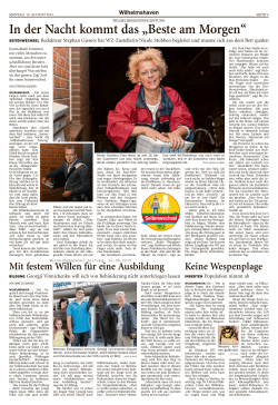Wilhelmshavener Zeitung, 10.08.2015