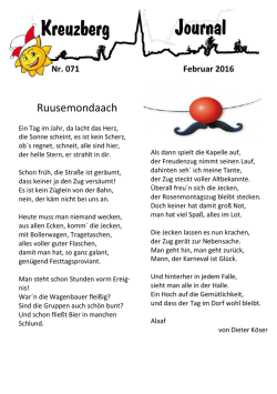 Ausgabe 071 - Kreuzberg im Bergischen Land