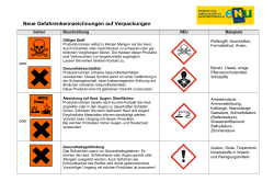 Infoblatt - Neue Gefahrenkennzeichnungen