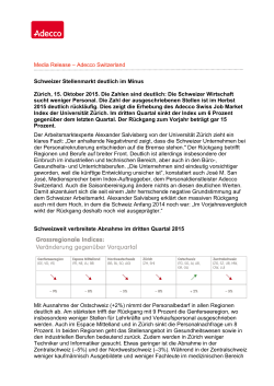 Adecco Swiss Job Market Index
