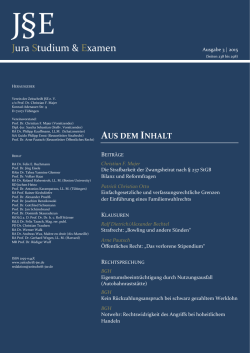 - Zeitschrift Jura Studium & Examen