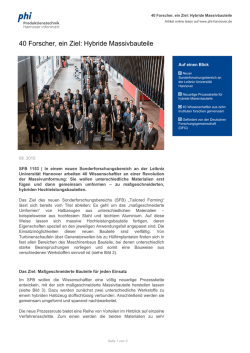 40 Forscher, ein Ziel: Hybride Massivbauteile