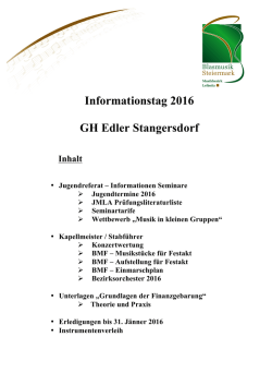 Informationstag 2016 GH Edler Stangersdorf