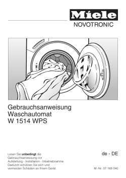 Gebrauchsanweisung Waschautomat W 1514 WPS