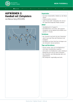 AUFWÄRMEN 2: Handball mit Zielspielern
