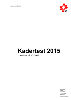 Kadertest 2015 - Schweizerischer Turnverband