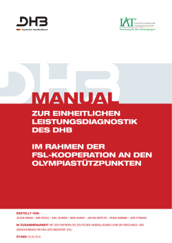 Manual zur einheitlichen Leistungsdiagnostik des DHB im Rahmen