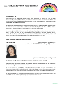 Infoblatt - Familienzentrum Regenbogen