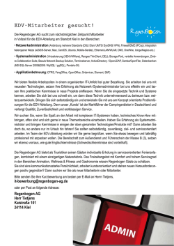 EDV-Mitarbeiter gesucht!