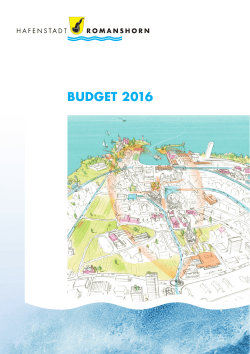 Budget 2016 - Romanshorn