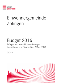 GK 087 Budget 2016 ohne ZT und ohne S