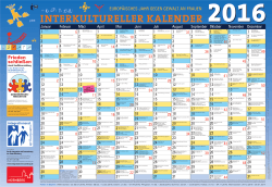 Interkultureller Kalender 2016