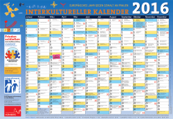 Interkultureller Kalender 2016