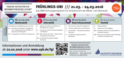 FRÜHLINGS-UNI /// 21.03.