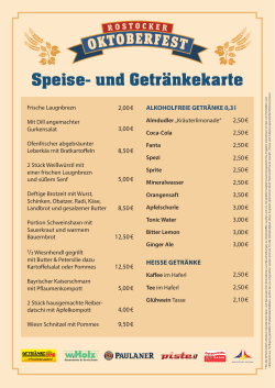 Gastroangebot 2015 - Rostocker Oktoberfest