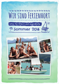 Infobrosch&uuml;re Wir sind Ferienhort 2016