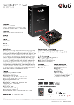 Club 3D Radeon™ R9 NANO