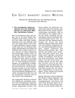 eing ott wandert durch w &uuml;sten - Stuttgarter Theologische Themen