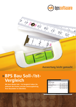 BPS Bau Soll-/Ist- Vergleich