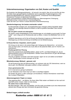 Infoblatt Unternehmensumzug