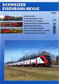 SCHWEIZER EISENBAHN-REVUE - ETM professional control GmbH