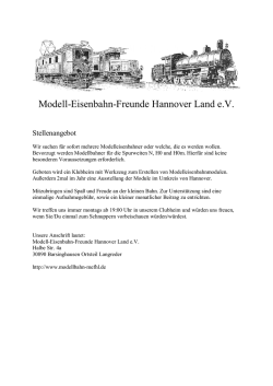 Job&acute;s - Modell-Eisenbahn-Freunde Hannover Land eV