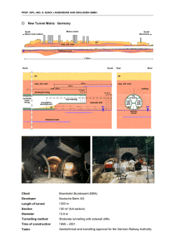 New Tunnel Mainz &middot; Germany Client Eisenbahn Bundesamt (EBA