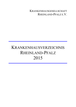 Krankenhausverzeichnis Rheinland