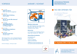 KRANKENHAUS TAG DER OFFENEN TÜR im Johanna