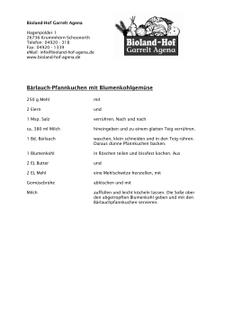 Bärlauch-Pfannkuchen mit Blumenkohlgemüse - Bioland
